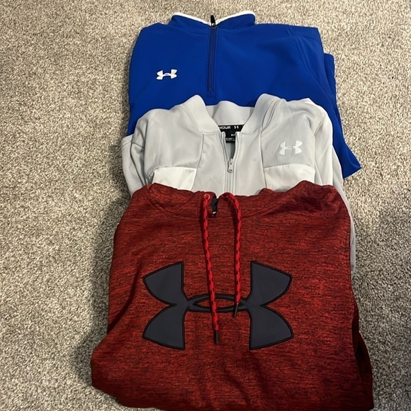 Under Armour Men’s Lot of 3 Pullover/Hooded Sweatshirt Sz S EUC - Picture 1 of 5